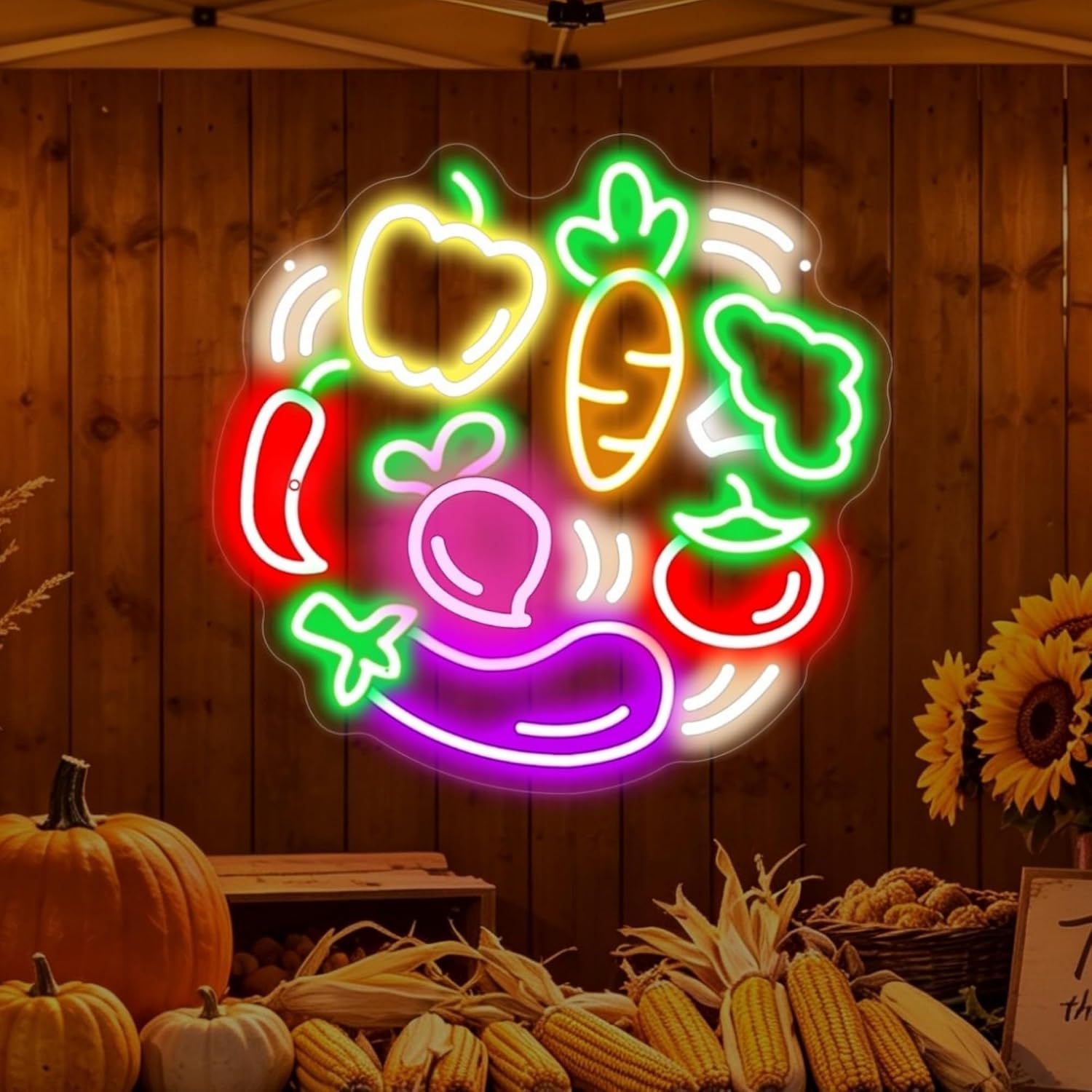 Commercial Kitchen Store - 야채 LED 네온사인 USB 네온 조명