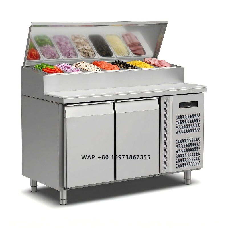 Commercial Kitchen Door - OEM 카운터 냉장고 샌드위치 준비용 2도어