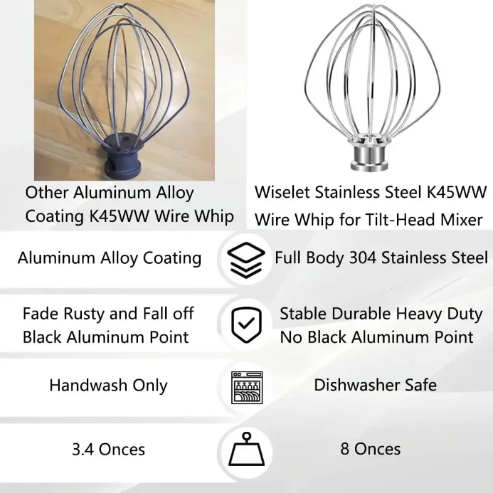 키친에이드 아티산 믹서 액세서리용 6선 스틸 휘스크,  - Commercial Kitchenaid 리뷰 및 가격